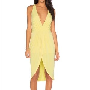 BOBI liquid jersey v neck slit dress sz XS.