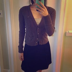 Abercrombie Fitch dark brown coffee cardigan