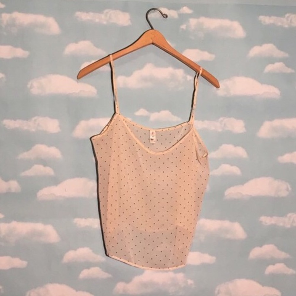 AA Sheer Polka-dot tank