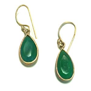 Green onyx dangle earrings Sundance Style