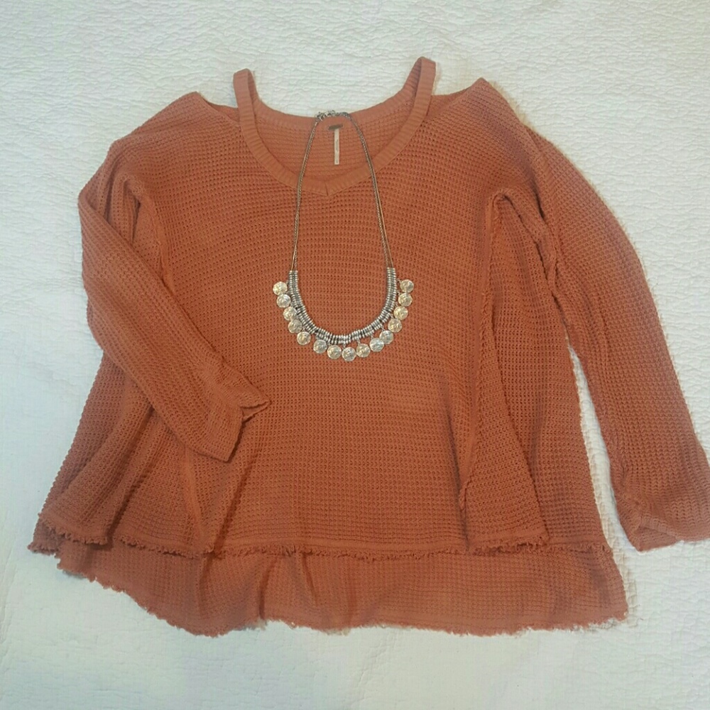 Free People cold shoulder sweater