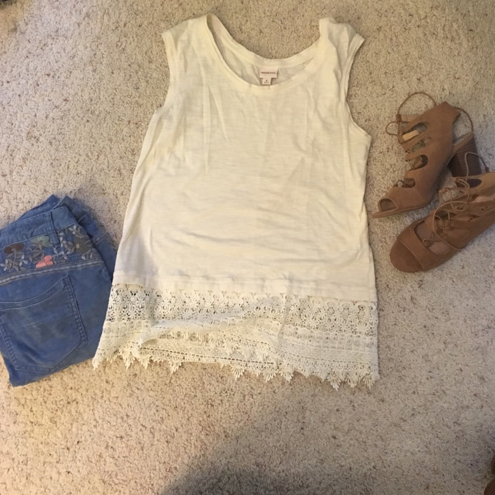Merona Lace trim tank