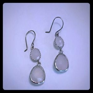 Vintage pink quartz dangle earrings