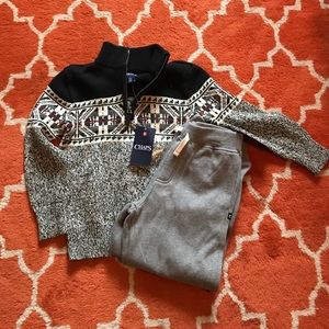 NWT Boys Chaps Sweater & Sweatpants set size 6