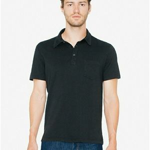 American apparel 40/1 jersey pocket polo