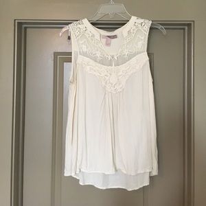 Cream lacy blouse