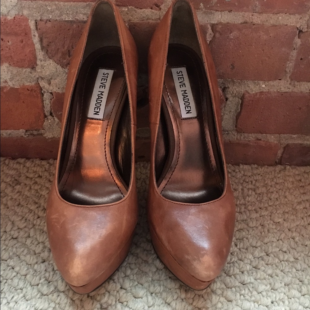 Brown Distressed Steve Madden Pump Sz 8