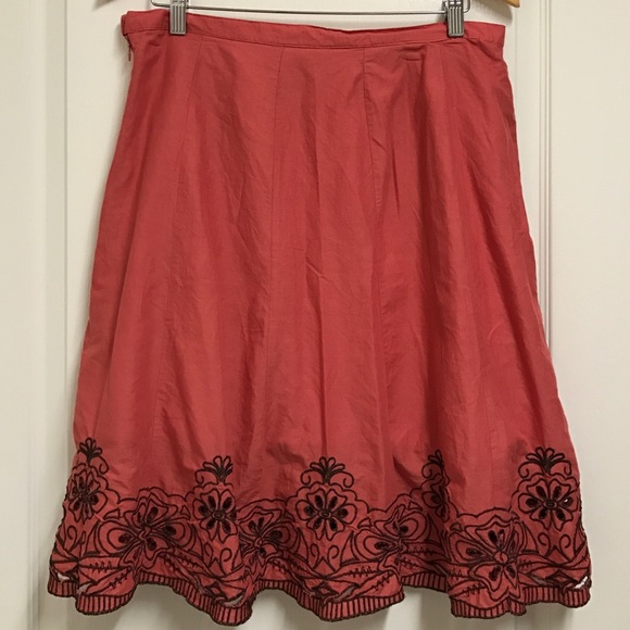 apt. 9 Dark Coral Embroidered Skirt - Picture 3 of 4
