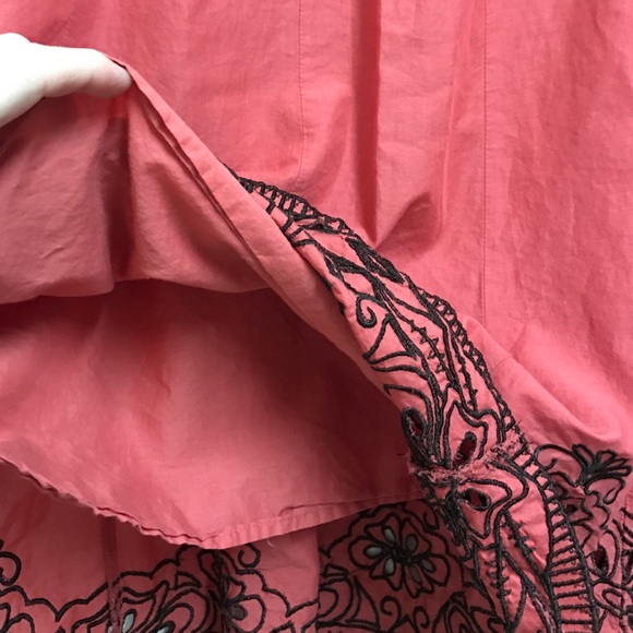 apt. 9 Dark Coral Embroidered Skirt - Picture 4 of 4