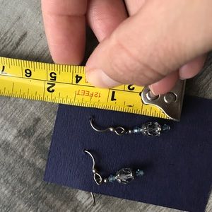 Jewelry - Blue and clear beaded dangle earrings Jewelry - Blue and clear beaded dangle earrings