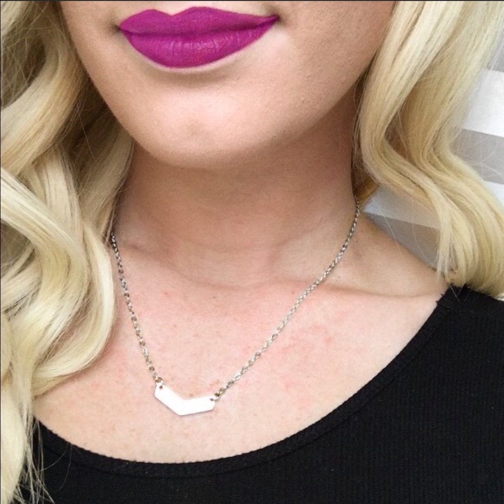 Sliver chevron necklace