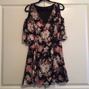 Cold shoulder floral dress