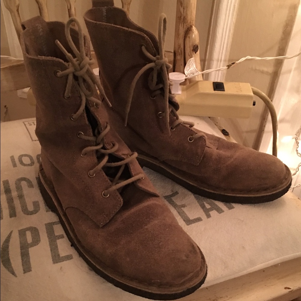 Clarks Lace-Up Mid-Calf Boots