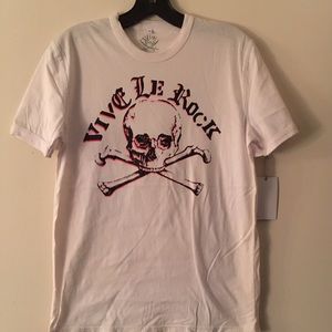 VIVE LE ROCK SKULL men's S t shirt punk rock
