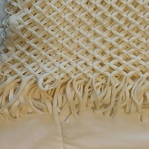 Cream Sparkle Infinity Scarf