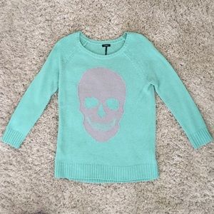 Mint Skull Sweater