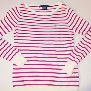 Ralph Lauren Tops - Polo Womens Small Pink Striped Long Slv Shirt Ralph Lauren Tops - Polo Womens Small Pink Striped Long Slv Shirt