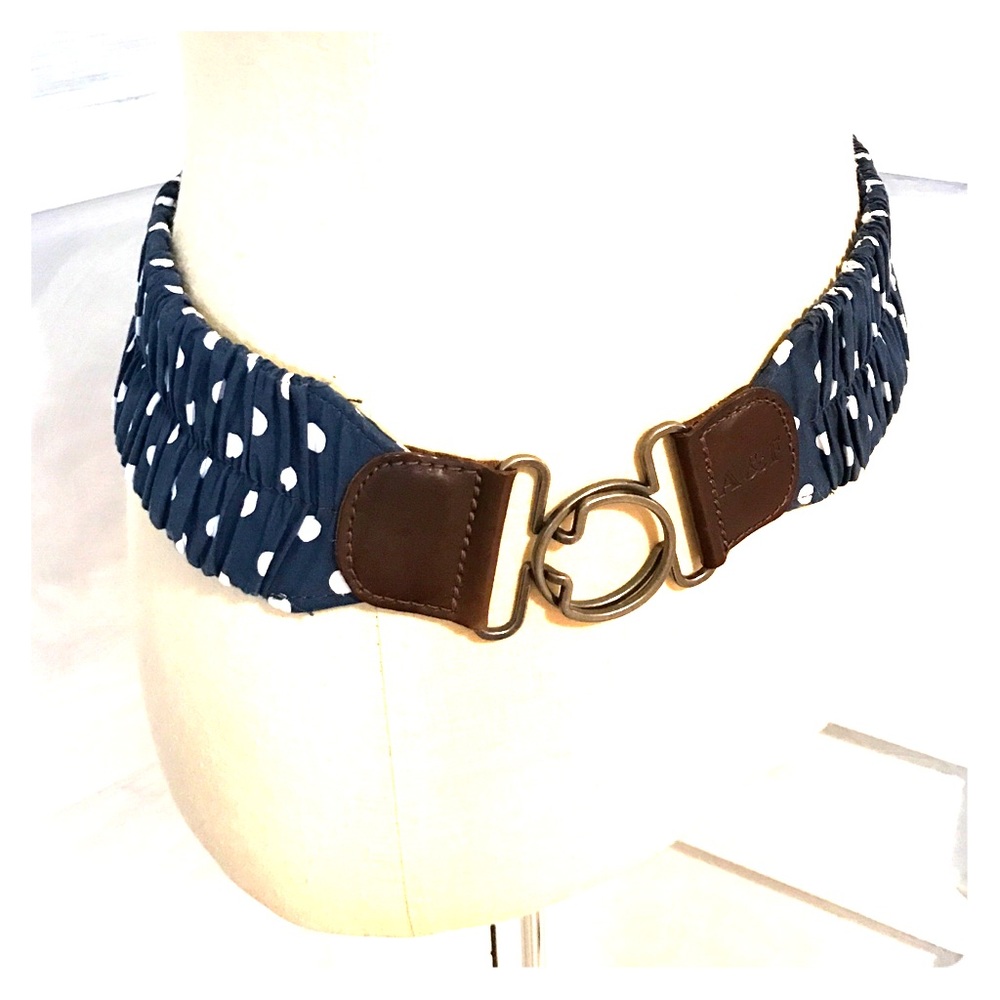 Abercrombie & Fitch Polka Dot Navy belt M/L