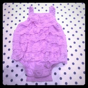 Lilac layered lace bodysuit