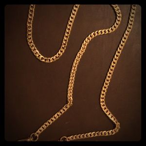 Extra long gold crossbody chain