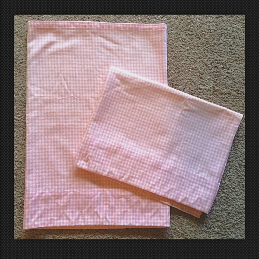 Pottery Barn Kids Pink Gingham Valance
