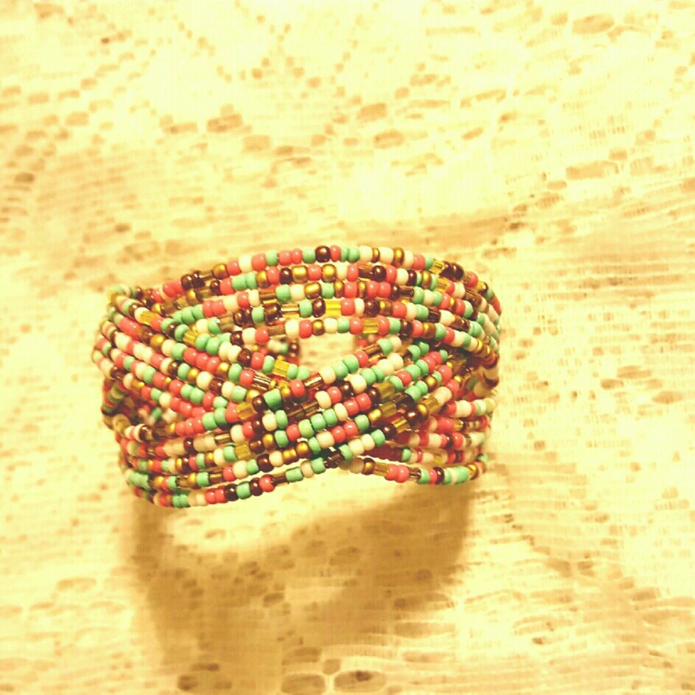 Seed bead Cuff Bracelet