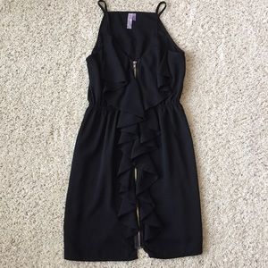 Francesca's Ruffle Zip Front Dress (M)