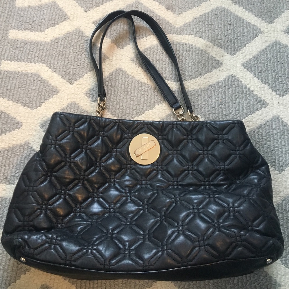Black quilted leather Kate Spade bag