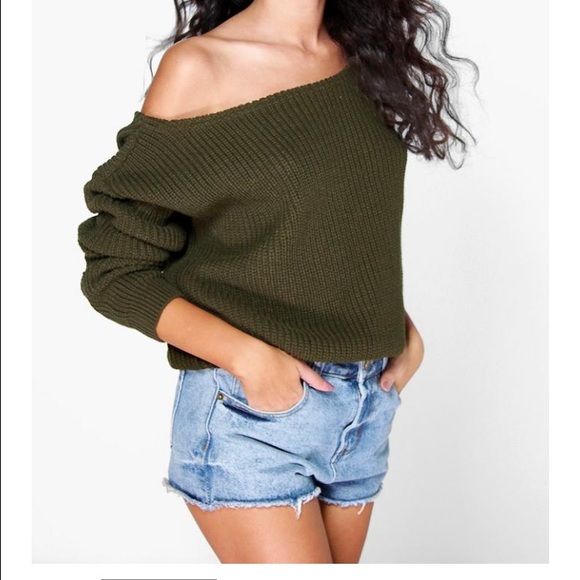 Boohoo Tops - Boohoo off shoulder sweater