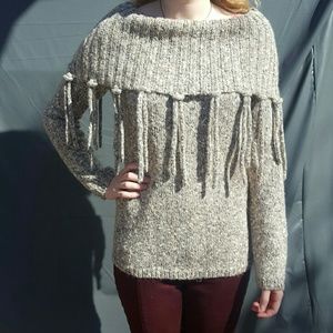 Chico's Size O Off the Shoulder Sweater