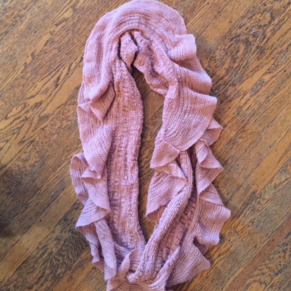 Fluffy Pink Infinity Scarf