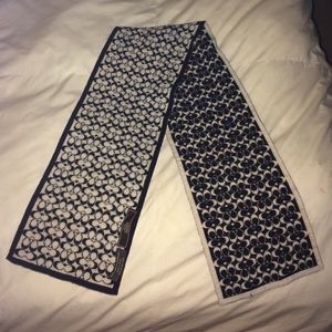Black and white reversible Coach scarf