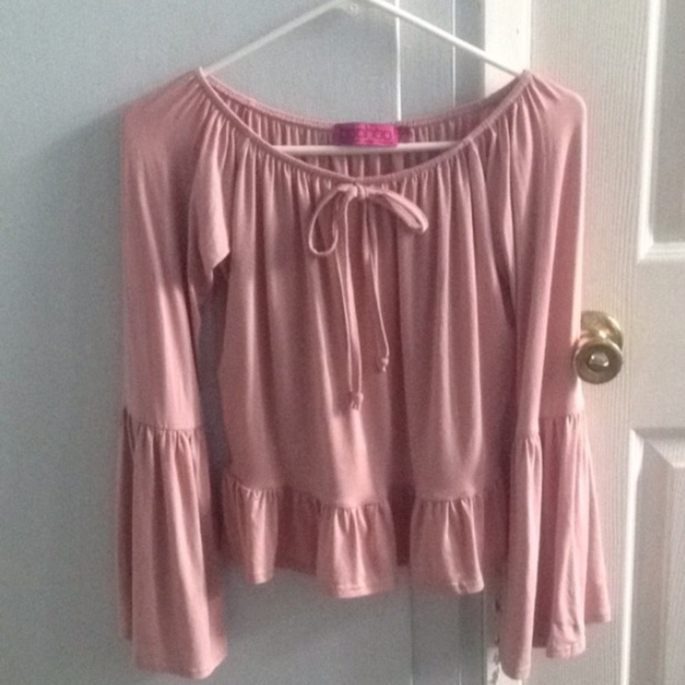 Off the shoulder blush top