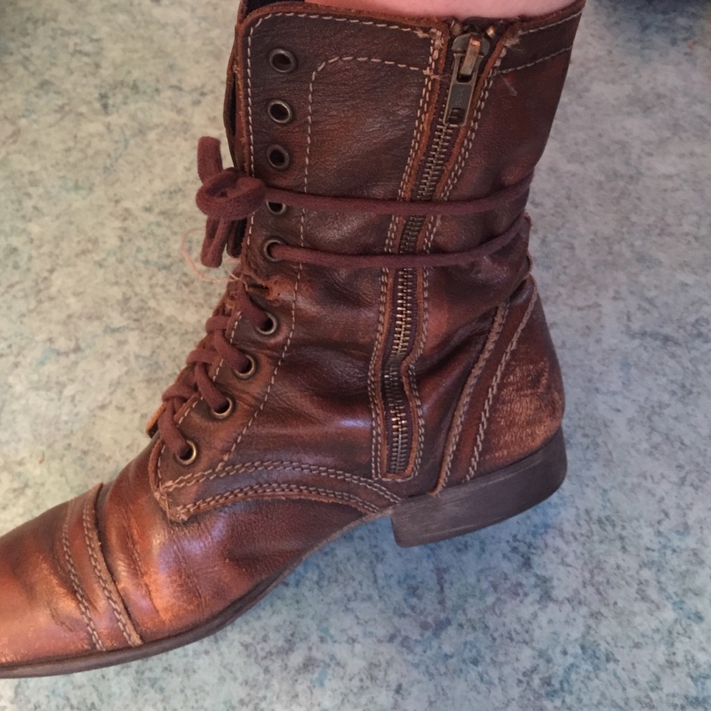 Steve Madden Brown Troopa Boots (Women 9.5)