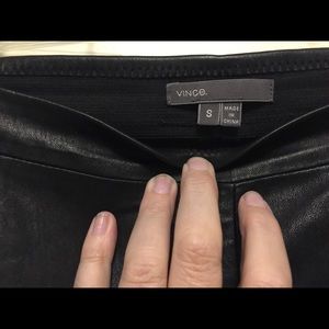 VINCE Super soft black leather pants