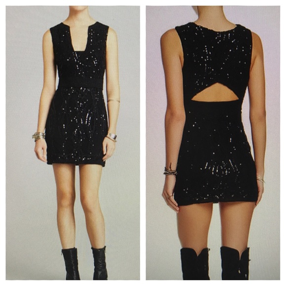 🆕 Free People Snake Charmer BodyCon Dress Sequins - Picture 1 of 4