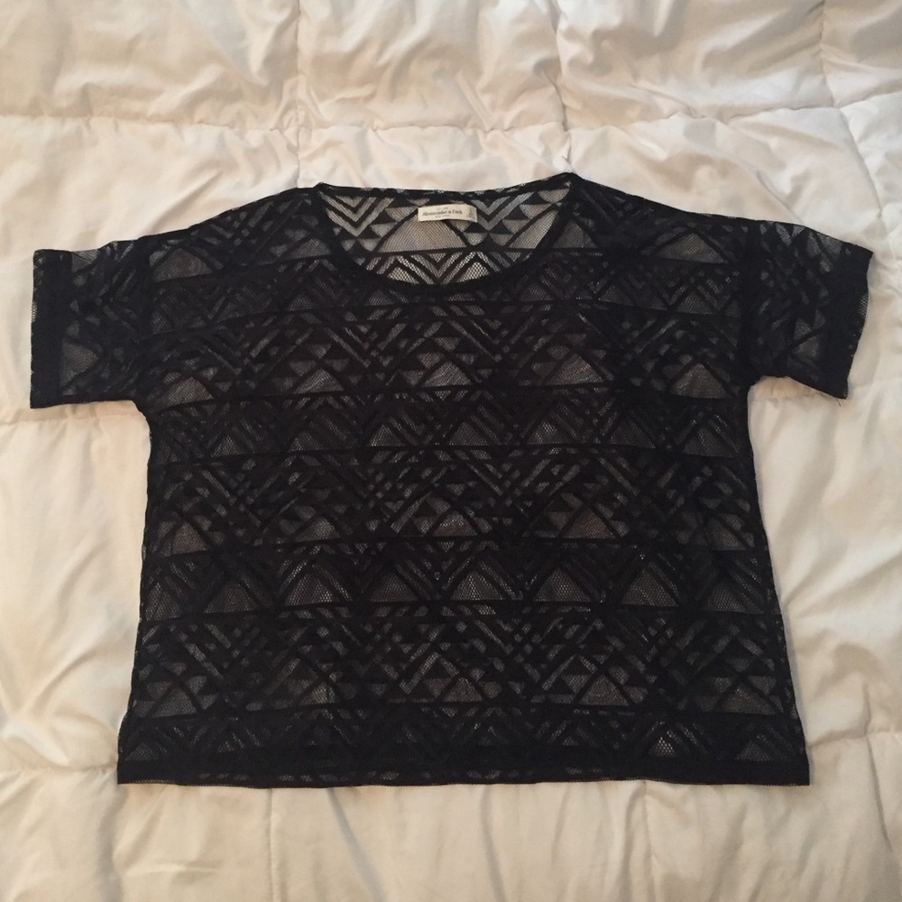 🆕 Abercrombie and Fitch sheer Aztec lace tee