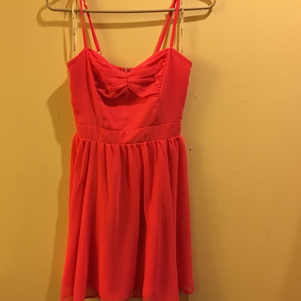 Forever 21 Chiffon Coral Dress