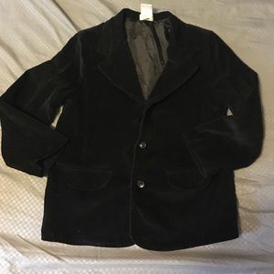 Boys black corduroy suit coat