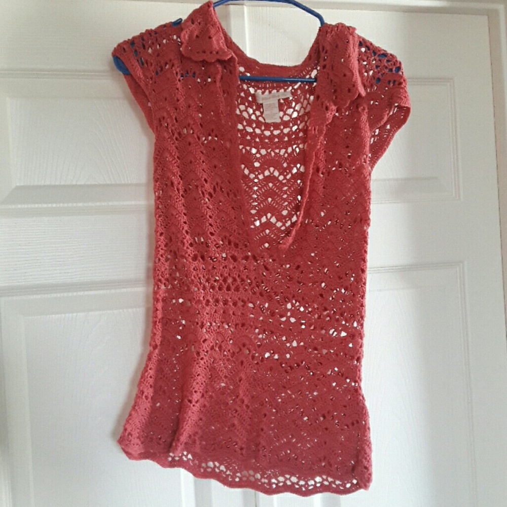 ADORABLE crochet short sleeve top valentines day!
