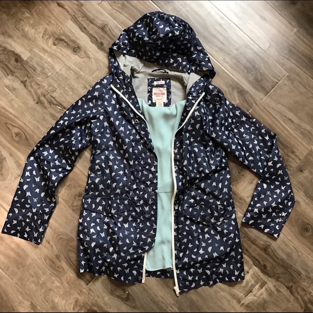 Butterfly Print Rain Anortak