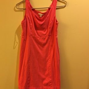 New York & Co Coral V Neck Dress