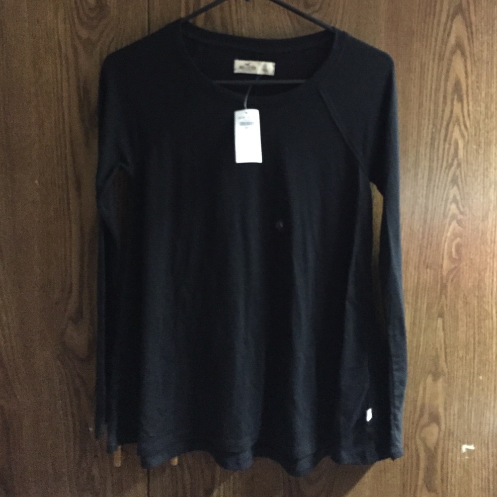 hollister hco basic black trapeze top