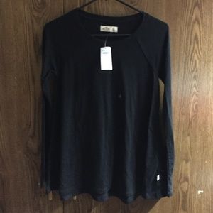 hollister hco basic black trapeze top