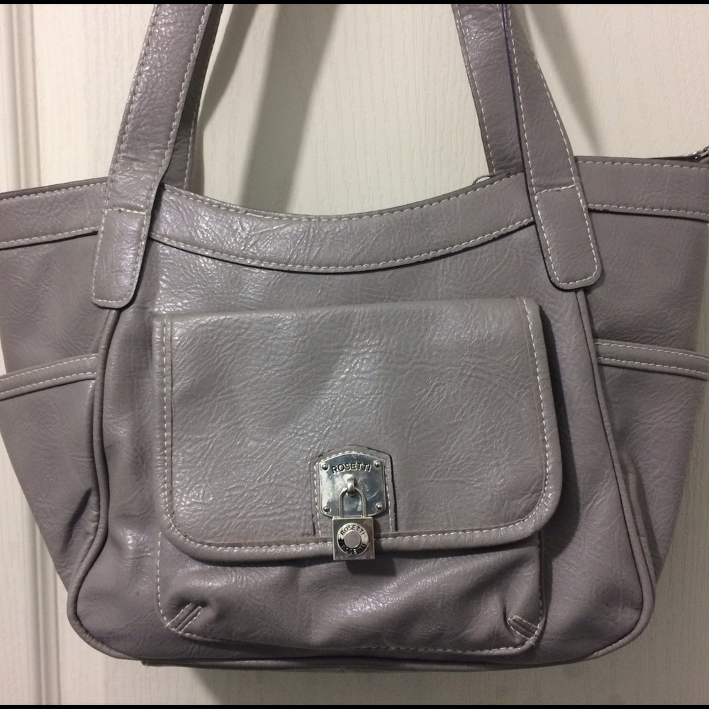 SOLD Rosetti 3-Compartment Gray Handbag 👜