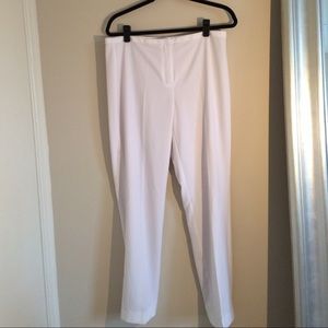 T Tahari White straight leg work pants!