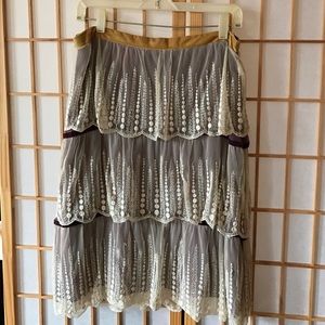 Bohemian Lace Tier Anthropologie Skirt