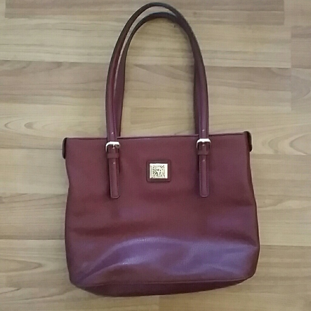 Anne Klein cranberry red purse