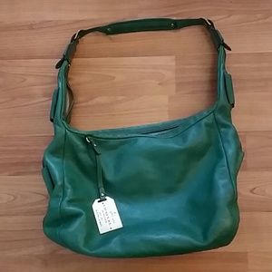 Lauren Ralph Lauren green leather shoulder bag