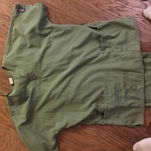 Cherokee Scrubs Sage Green- S Top,MPetite pants